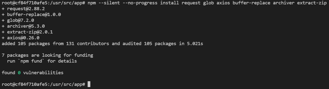 Install the missing packages